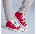 Unisex Retro High Top Canvas Sneaker ALT-RTR-R-DT 009-NO-LOGO